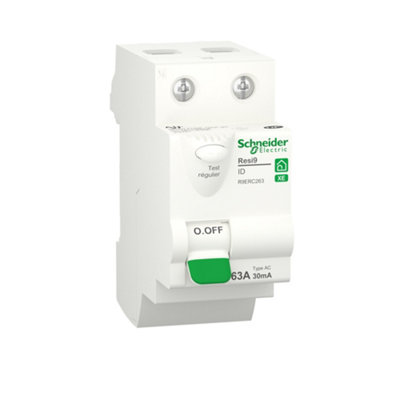 Interrupteur différentiel embrochable 2P 30mA Type AC Schneider Electric Resi9 XE - vue 1