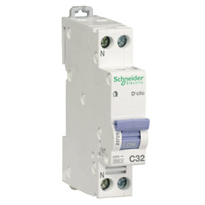 Disjoncteur "Rési9" 32A peignable phase neutre