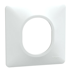 Plaque de finition simple "Ovalis" blanc