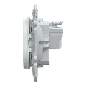 Prise à puits avec terre "Ovalis" blanc bornes automatiques - 16 A