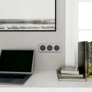 Prise chargeur double USB "Odace" anthracite - Type A+C