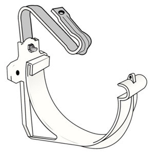 Crochet bandeau en PVC blanc 25 mm