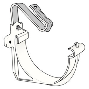 Crochet bandeau blanc en PVC charge maxi. 75 kg