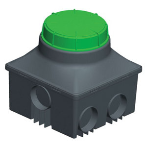 Regard de visite bouclage répartition ht 420 gris et vert 40 cm x 40 cm x 40 cm