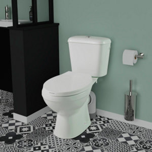 Pack WC sans bride TANIA à poser 36 x 72 x 64,5 cm cuvette céramique sans rebord blanc