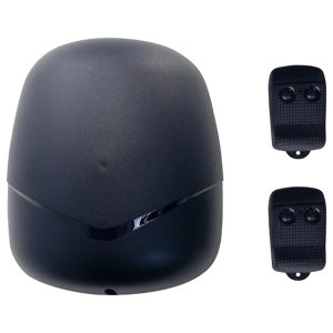 Porte de garage  grise à enroulement motorisée H. 200 cm L. 240 cm