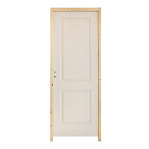 Bloc porte "Camargue" 2 panneaux prépeint droit 83 x l. 83 cm