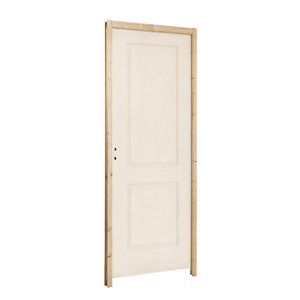 Bloc porte "Camargue" 2 panneaux prépeint droit 83 x l. 83 cm