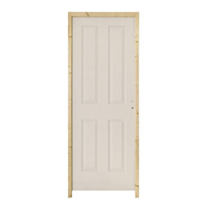 Bloc porte 4 panneaux poussant gauche H. 204 cm x Ep. 4 cm x l. 83 cm 