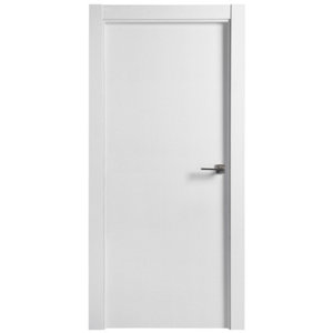Bloc-porte intérieur blanc poussant droit - H.204 x l.73 cm