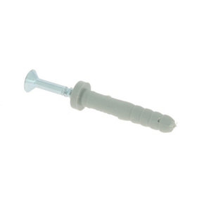 Cheville à frapper Vissal 5x30mm - 3500PCS,fixation zingué blanc brillant