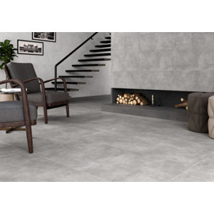 Carrelage de sol intérieur Melbourne gris 60 x 120 cm