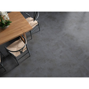 Carrelage de sol intérieur aspect béton gris 60,5 X 60,5 cm "TIKA"