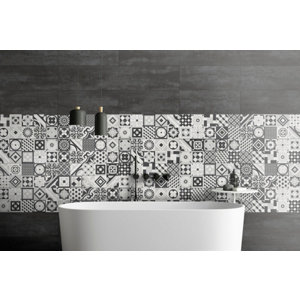 Faience aspect béton coloris gris 20X50 cm "DIJON"