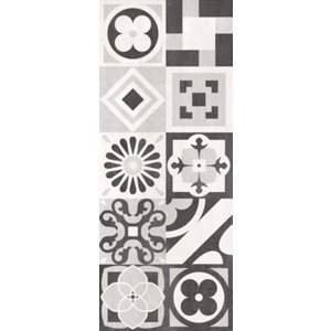 Décor faience aspect béton coloris gris et blanc 20X50 cm "DIJON"