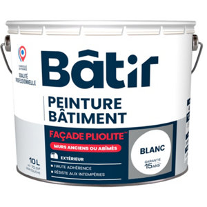 Peinture façade Pliolite Pro extérieure mat blanc 10 L