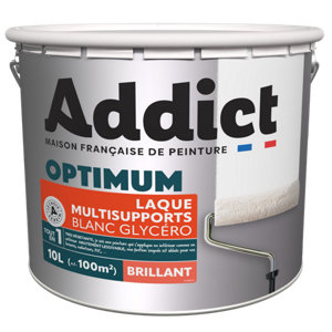 Peinture laque glycéro multisupport blanc brillant intérieur extérieur 10 L
