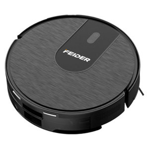 Aspirateur robot balayage, aspiration et lavage noir avec navigation LiDAR