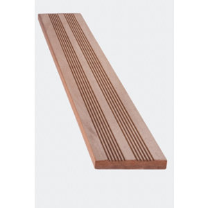 Lame de terrasse bois exotique réversible CUMARU L. 270 x l. 14,5 x Ép. 2,1 cm