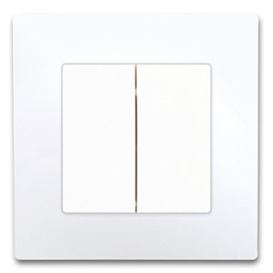 Interrupteur double va-et-vient à clipser "Delta Viva" blanc
