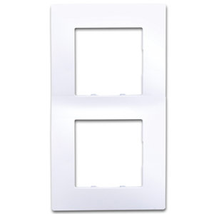 Plaque double "Delta Viva" blanc