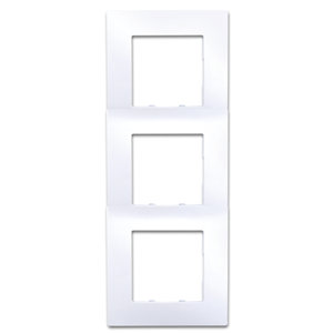 Plaque triple horizontale/verticale "Delta Viva" blanc