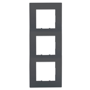 Plaque triple verticale "Delta Viva" anthracite