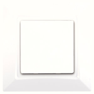 Interrupteur va-et-vient + plaque "DELTA ONE" blanc