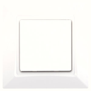 Poussoir + plaque "DELTA ONE" blanc