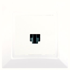 Prise Ethernet RJ45 + plaque "DELTA ONE" blanc