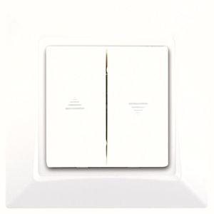 Interrupteur volet roulant + plaque "DELTA ONE" blanc