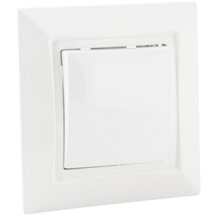 Lot De 6 Interrupteurs Va-et-Vient Blancs – Modernes, Brillants, Connexion Automatique Sans Outil