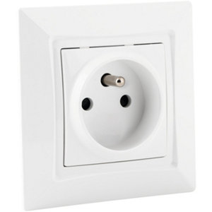 Lot 10 prises avec terre "Delta One" blanc