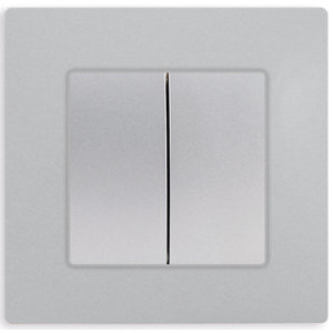 Double va-et-vient à clipser silver "Delta Viva"