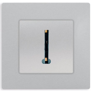 Prise telephone silver "Delta Viva"