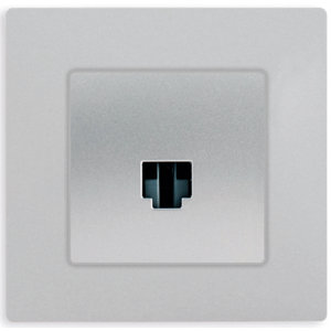 Prise Ethernet RJ45 à clipser silver "Delta Viva"