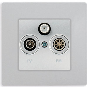 Prise TV/FM/SAT à clipser silver "Delta Viva"