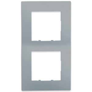 Plaque double horizontale/verticale Silver "Delta Viva"