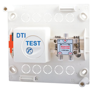 Coffret de communication avec un DTI RJ45 6 départs 190x180x72 mm