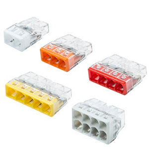 Lot de 50 mini bornes de connexion automatique panachées