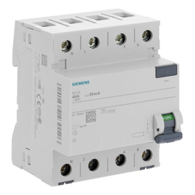 Interrupteur Différentiel Tétra Polaire 30 Ma 40 A Type Ac À Vis, 4 Modules