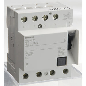 Interrupteur différentiel tétra polaire 30 mA 40 A type AC à vis, 4 modules