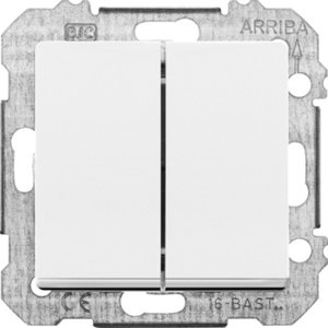 Interrupteur double va-et-vient "Delta Mega" blanc