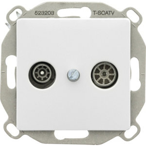 Prise TV/FM "Delta Mega"  blanc