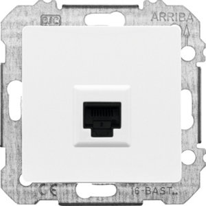 Prise Ethernet RJ45 catégorie 6 "Delta Mega" blanc