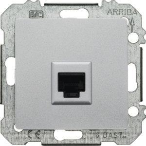 Prise RJ45 catégorie 6 "Delta Mega" aluminium
