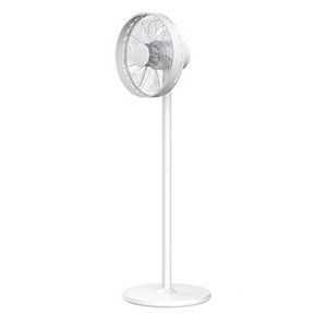 Ventilateur sur pied en métal, finition blanche 20W
