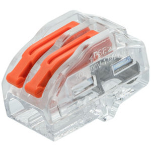 Sachet de 10 bornes à levier transparente 2 entrées
