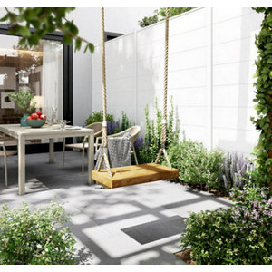 Lame de clôture PVC blanc - L. 1,80 m x l. 20 cm x Ép. 30 mm