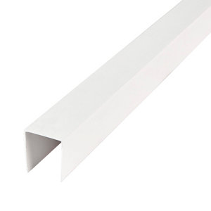 Profilé de finition PVC en U - L. 1,80 m x 30 mm x 30 mm